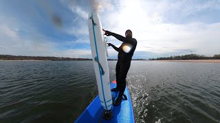 WINDSURFING ON A COMPLETELY INFLATABLE RIG [upl. by Naashom]