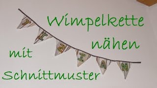 DMz Wimpelkette nähen [upl. by Orgell]