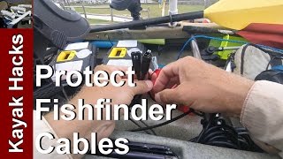 How to Protect Fish Finder Battery and Transducer Cables on Fishing Kayak [upl. by Reffineg]