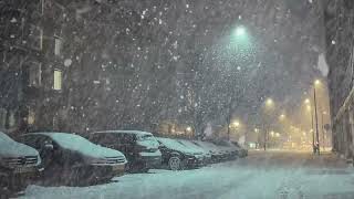 Fierce Blizzard Sounds amp Chilling Wind on the Street at Night┇Howling Winds amp Blowing Snow to Sleep [upl. by Nikola]