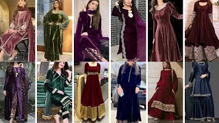 Velvet Dress Design Ideas for Girls 🌹✨ 2024 Classy amp Trendy Velvet Outfit Inspiration 👗💃 [upl. by Assillim]