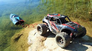 RC BOAT vs RC CAR  Tug of War [upl. by Onoitna]