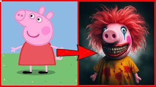 Peppa Pig as Pennywise🤡 All Characters [upl. by Ralston]