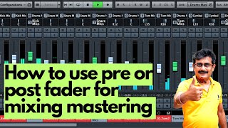 How to use pre or post fader for mixing mastering  pre or post fader [upl. by Ariamat260]