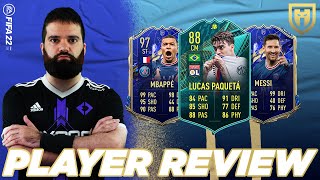 PAQUETÀ 88 PLAYER MOMENT MBAPPE 97 E MESSI 98 TOTY  FIFA 22 PLAYERS REVIEW [upl. by Htebyram]