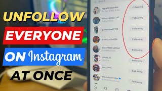 How to Quickly Unfollow Everyone in Instagram 2024 [upl. by Bloem391]