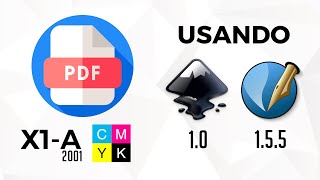 Criando um PDF X1A CMYK com Inkscape 10 e Scribus 155 [upl. by Orvas]