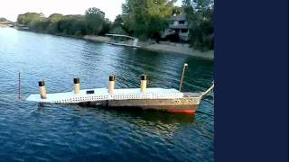 19ft long 146 scale TITANIC model sinking [upl. by Bickart]