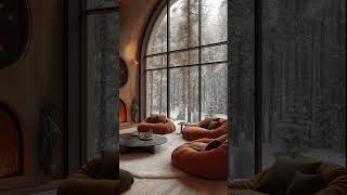 Warm and quiet room for extra comfort relaxingatmosphere snowfallambiance peaceful [upl. by Ahseyd]