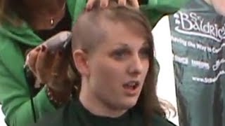 Exciting St Baldricks Headshave [upl. by Nawoj]