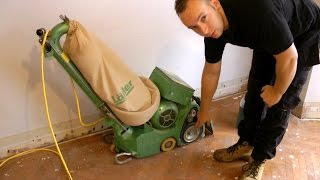 How To Use A Belt or Drum Floor Sander demonstration and theory [upl. by Codee8]