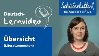 Übersicht der Literaturepochen 🎓 Schülerhilfe Lernvideo Deutsch [upl. by Heer591]