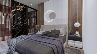 MINIMALIST MODERN INTERIOR BEDROOM DESIGN SMALL BEDROOM DESIGN SPACE 26 [upl. by Tamara]