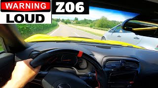 LATE FOR WORK  POV  Corvette C6 Z06 LS7  RAW PURE SOUND [upl. by Desiree]