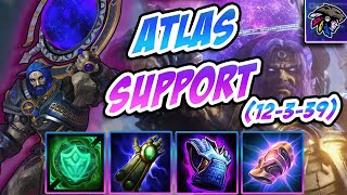 ATLAS SUPPORT CARRIES THE GAME SMITE Support Gameplay [upl. by Ariel351]