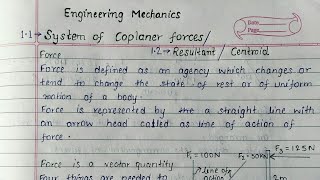 System of Coplanar Forces Centroid Notes  Engineering Mechanics  Mumbai University [upl. by Eirual873]