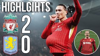 🔴 Liverpool Vs Aston Villa 20 darwin nuñez amp Mo salah Goal  Highlights ✓ Premierleague 202425 [upl. by Bevus]