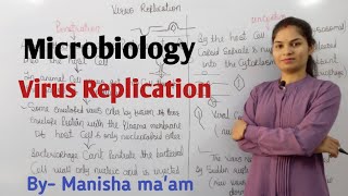 Virus Replication cycle in hindi  Microbiology lecture  By Manisha Maam [upl. by Gwenneth977]