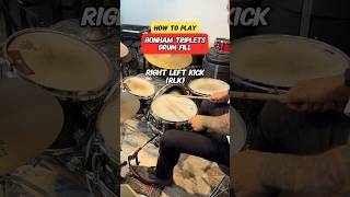 How to play Bonham Triplets Drum Fill Easy drums [upl. by Jeffry]