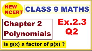 Class 9 Maths  Ex23 Q2  Chapter 2  Polynomials  New NCERT  Ranveer Maths 9 [upl. by Dasteel]