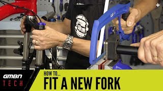 How To Replace Your Mountain Bike Fork [upl. by Hausner828]