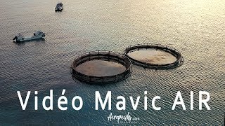 Ferme piscicole en Corse  Test Mavic Air [upl. by Hgielyk135]