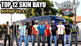 TOP 12 Skin Driver Bayu  Kodename Bussid V431 [upl. by Fidellas]