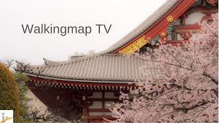 Asakusa Sensoji Tokyo Through Kaminarimon Gate From Asakusa Station  WalkingMap 浅草寺아사쿠사 센소지 [upl. by Arnie67]