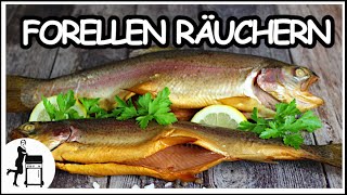 Forellen räuchern  Fisch heißräuchern  Fisch Rezepte  El Fuego Portland XXL [upl. by Bobinette]