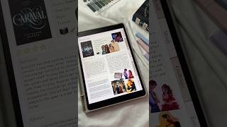 Fill in my reading Journal with me  Caraval reading journal booktube caraval asmr ipad [upl. by Ramedlav]