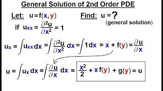 Math Partial Differential Eqn  Ch1 Introduction 9 of 42 General Sol of 2nd Order PDE [upl. by Holub124]