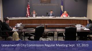 Leavenworth City Commission meeting Sept 12 2023 [upl. by Bhayani]