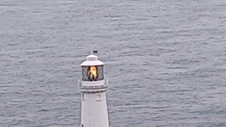 Lighthouse fog horn Anglesey Ynys Mon in Welsh South Stacks Holy Island Holyhead built 1809 [upl. by Lrae221]