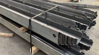 Laser cutting of crane boom strenx700 sheets and opening of press brake boom bend welding beads [upl. by Horace]