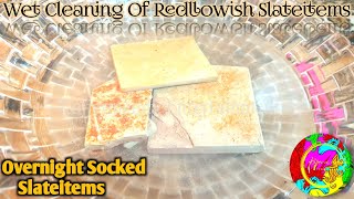 Slate Items Cleaning Video  Wet Cleaning Of Redllowish Slateitems  Satisfying Slateitems Cleaning [upl. by Eibreh]