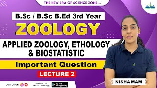 Applied Zoology  Ethology  Biostatic Part2  Important QuestionBSc Final Year  iSTUDY Online [upl. by Enigroeg]