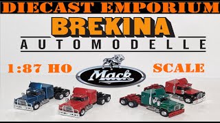 187 HO Scale Brekina Mack RS 700 Model Trucks [upl. by Mellie]