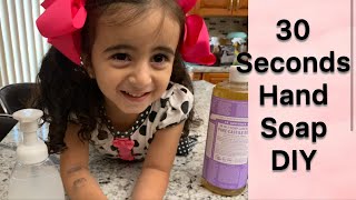 DIY Foam Hand Soap 2 Ingredients Super Easy 30 seconds [upl. by Levitus]