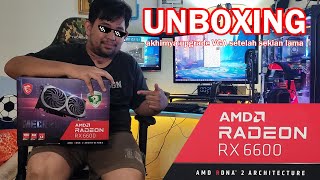 MSI Radeon RX 6600 MECH 2x 8G UNBOXING amp INSTALLATION [upl. by Galanti]