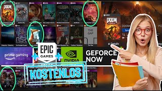 Cloud Gaming kostenlos Games ohne Installation zocken  Prime Gaming GOG und Epic Games GeforceNow [upl. by Jacob604]