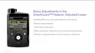 MiniMed™ 780G System Bolus Adjustments with SmartGuard™ Technology ​ [upl. by Jody]