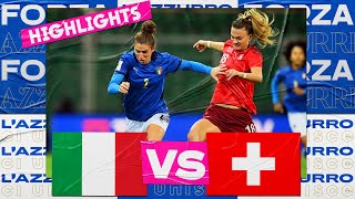 Highlights ItaliaSvizzera 12  Femminile 26 novembre 2021 [upl. by Celia]