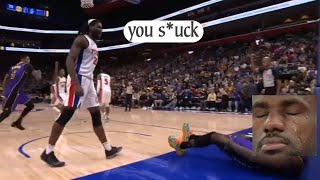 Isaiah Stewart took it seriously 😳 against lebron James nba lebronjames fakesituation fakeblood [upl. by Annora]