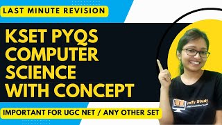 KSET PYQS CSSeriesDay 1 KSET Previous Years Solution with ConceptComputer Science [upl. by Bonneau]