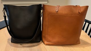 Madewell Medium Transport Tote  Madewell Bucket Bag Review  Whats in my bag [upl. by Sibbie171]