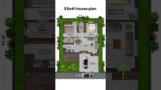 33x41 house plan 🏠 shorts tranding viralvideo housedesign houseplan homedesign floorplan [upl. by Illa]