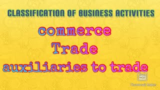 Commerce trade auxiliary to trade classification of business activities class 11 [upl. by Llenrahc]