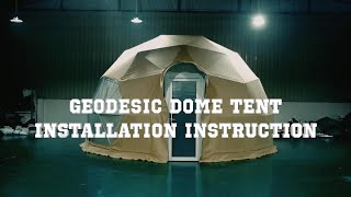 6M Geodesic Dome Tent Installation Instruction Step by Step [upl. by Anitsuga]