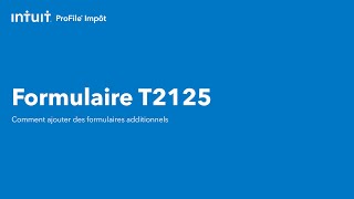 Formulaire T2125 [upl. by Ettenal]