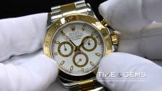 ROLEX COSMOGRAPH DAYTONA TWO TONE WHITE DIAL [upl. by Iris697]